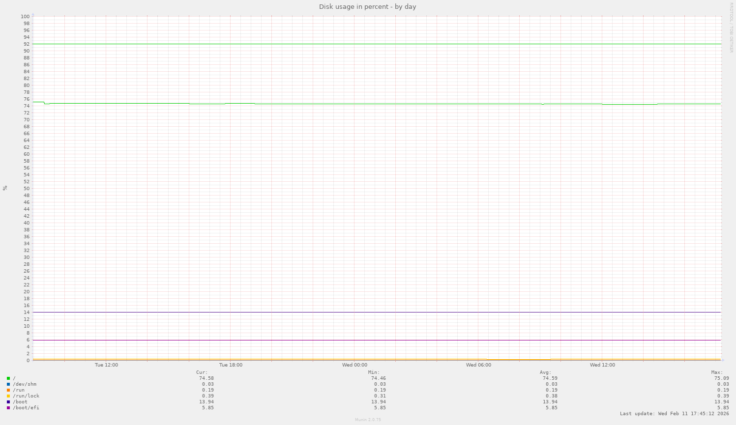 Disk usage in percent
