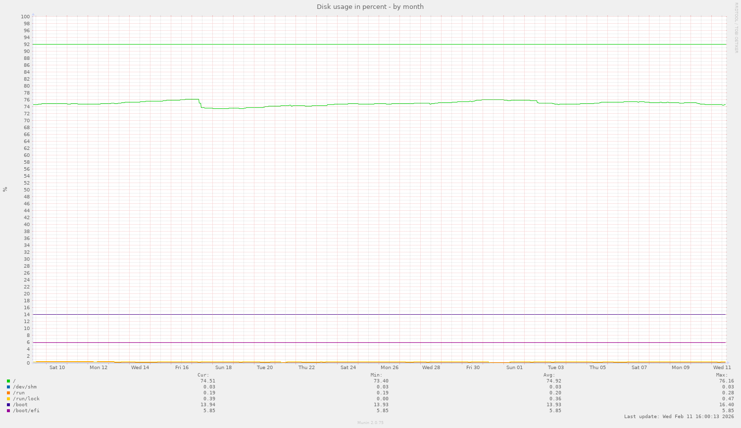 Disk usage in percent