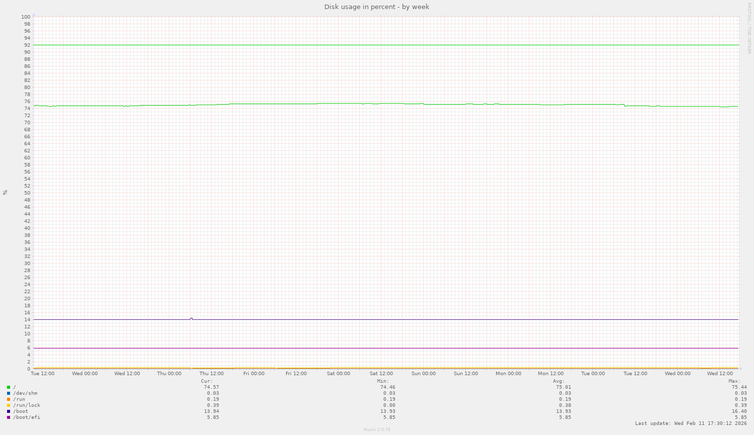 Disk usage in percent