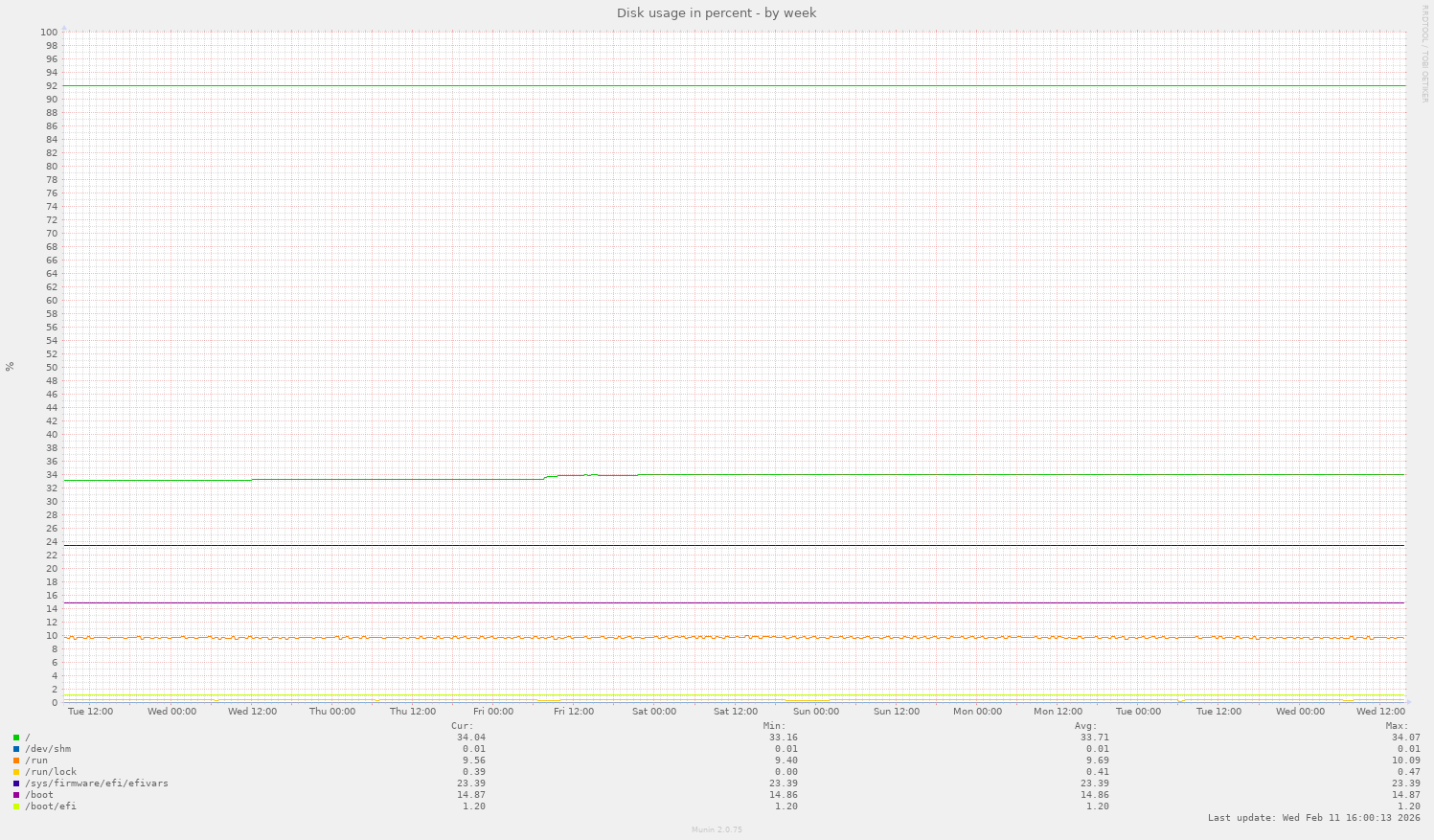 Disk usage in percent