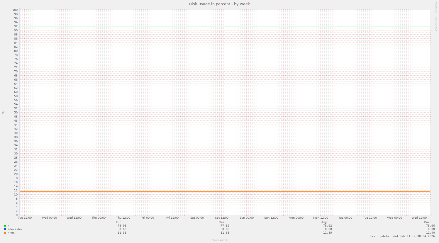 Disk usage in percent