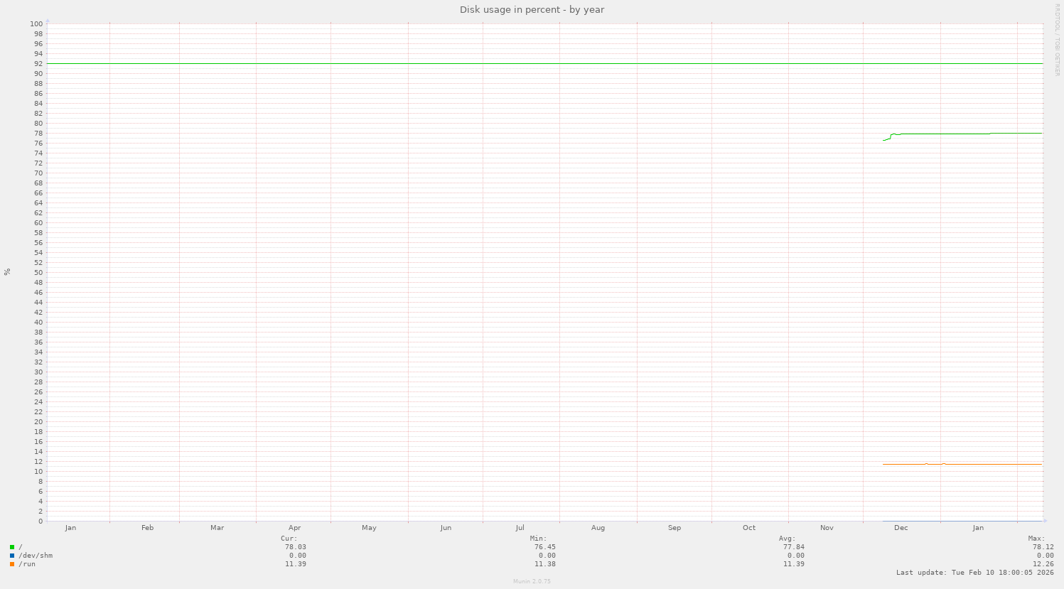 Disk usage in percent
